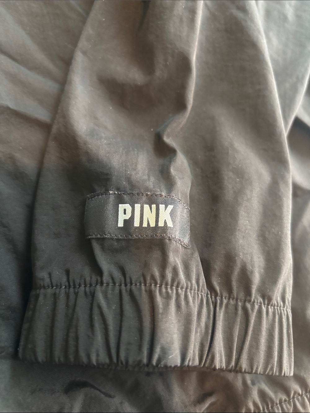 PINK Victoria's Secret Women’s Black Hooded Windbreaker - Picture 3 of 3